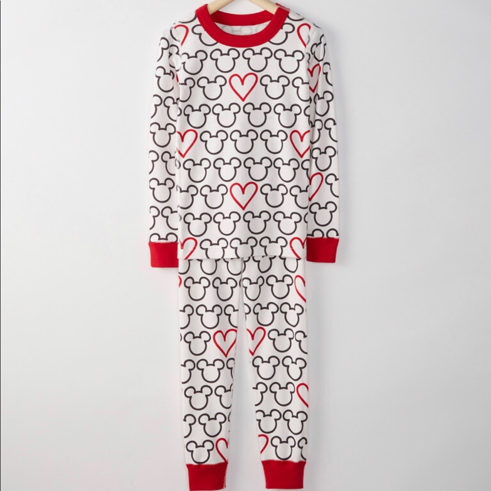 NWT Hanna Andersson Disney Mickey Mouse Valentine’s Collection PJ Set
